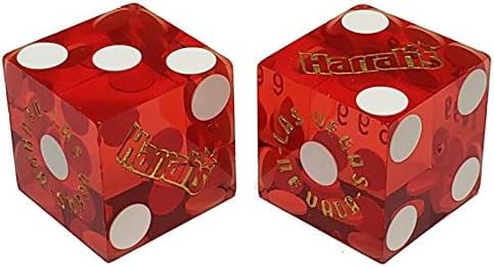 Cyber-Deals Wide Selection of 19mm Craps Dice - Authentic Las Vegas Casino Table-Played (Harrah's (Red Polished))