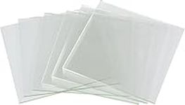 2 Inch Clear Fusible Glass Squares, 90 COE- 6 Pack