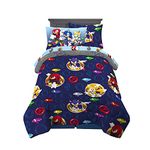 Franco Kids Bedding Super Soft Microfiber Comforter and Sheet Set with Sham, 5 Piece Twin Size, Sonic The Hedgehog