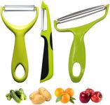 Trez Treamer 3pcs Vegetable Peeler Cabbage Peeler Y Peelers for Kitchen Stainless Steel Potato Peeler for Fruit Straight Blade, Durable Non-Slip Handle