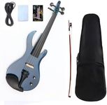 WUQIMUSC Full size Electric Violin 4/4 set Guitar-shaped body with Bird-head Big jack with Ebony Fittings for Beginners Adults Students