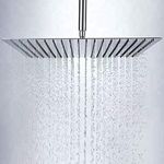 Marcoware Stainless Steel Trident Square Overhead Shower 6x6 Inches rain shower head for bathroom Without Arm, Mesh Shower filter built-in, Chrome, Polished Finish