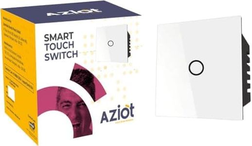 AZIOT SMART MODULAR 1 GANG TOUCH SWITCH - GLASS (Not Acrylic) - (25 amp Switch): Elevate Your Home with Effortless Control (Fits in Anchor Roma Classic and similar plates)
