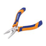 WISEPRO 5 Inch Long Nose Pliers with Side Cutter, for Jewelry Making, Repairing, with spring shrapnel loaded