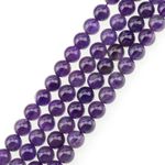 10mm Natural Amethyst Beads Round G