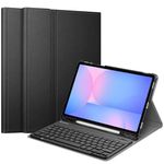 Fintie Keyboard Case for Samsung Galaxy Tab S10 FE/ S9 FE 5G 10.9 Inch/Tab S9 11 Inch with S Pen Holder, Slim Stand Cover Detachable Wireless Bluetooth Keyboard, Black