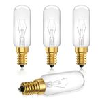 Bonlux Cooker Hood Bulbs Screw Fit 40W, Extractor Fan Bulb, Hob Bulb, Kitchen Oven Hood Light Bulb, Oven Extractor Light Bulb, SES E14 Small Screw Cooker Hood Bulb, Warm White 2700K, Pack of 4