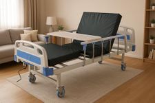 P.M.P.S.? 2 Function Fowler Hospital Bed for Patients at Home - Head Elevation I Knee Rest Elevation | Foam Mattress I Dinning Board ISize- 76LX36WX18H -inches I self Installation