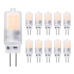 G4 LED Light Bulb 2W Bi-Pin Base 10W 15W 20W Halogen Bulbs Equivalent AC/DC 12V Warm White 2700K Non-dimmable Energy Saving Lamp Pack of 10 Yuiip