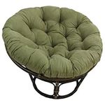 Blazing Needles Solid Microsuede Papasan Chair Cushion, 52" x 6" x 52", Sage Green