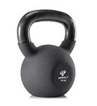 The Indian Made Jimwalt Black Series Premium Half Coating Neoprene Kettlebell 2KG to 48KG (???? ?? ???? ??? ????? ???, Proudly Made in India) 18 KG (39.68 LBS)