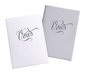 Lillian Rose Wedding Ceremony Silver Satin Vows Books, White