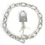 Heavy Duty Long Motorcycle Lock Chain - Cut Proof 8mm Round Chains with 4 Keys Padlock - Ideal for Motorcycles, Motorbikes, Bicycles (2.63ft Length)