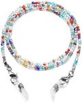 humlbird Mask Chain Glasses Chain Sparkling Mask Lanyard Face Mask Holder Around Neck Eyeglass Chain for Women Stylish，Colorful