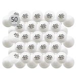 50 Pieces Ping Pong Balls, 3-Star 40+ ABS Table Tennis Balls, Good Spin and Bounce Training Ping Pong for Beginners and Professional, Suitable for Indoor and Outdoor Activities, Games