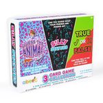 abeec Family Card Games Collection - True Or False, Guess The Animal And Silly Statues - Fun Family Games For Camping - Kids Games - Gifts For Kids - Card Games For Kids - Funny Card Games