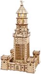 Ugears Lighthouse of Alexandria 3D Puzzle - 3D Wooden Puzzles for Adults with LED Nightlight - Wooden Model Kits for Adults Building DIY Hobby Set, Wood Brain Teaser