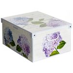 LAVATELLI Collection Ortensie Hydrangeas, Decorative, Cardboard lids and Handles, Clothes, Toy Box, Storage Baskets, Large