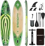 STARCITY 11'6"*34"*6" Stand Up Paddle Board,Inflatable Paddle Boards for Adults w/a Simple and Non Slip Design, Moderate Length and Easy Operation, Suitable for Adults Green.