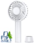 PALATALA Handheld Fan, Powerful Mini Fan Handheld 5 Speeds, Rechargeable Portable Fan with Lanyard & Stand, Electric Hand Held Fans for Home, Office, Travel, Ourdoor