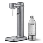 aarke Carbonator III - Sparkling & Carbonation Water Machine, Stainless Steel with PET BPA-Free Reusable Bottle Volume 800 mL (Hammertone Grey)