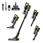 Eureka Cordless Vacuum Cleaner Powerful for Hard Floor and Pet Hair, Lightweight Portable Convenient Cordless Stick and Handheld Vacuum LED Headlight, Green, RapidClean Pro NEC285GR w/ 250W BLDC Motor