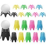 LUTER 20pcs Golf Tees, Plastic Golf Simulator Tees Training Golf Practice Mat Tees for Lawn Home Outside Golf-Lover Athletes (10 Tall & 10 Small, Multicolored)