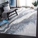 SAFAVIEH Craft Collection 5'3" x 7'6" Blue/Grey CFT844M Modern Abstract Non-Shedding Living Room Bedroom Dining Home Office Area Rug