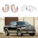 NINTE Fit for 2013-2018 Dodge Ram 2500/3500/HD 2013-2018 Dodge Ram 1500 Triple Chrome Plated Mirror Cover W/Turn Signal Cut-Outs (Not the Replacement)