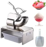 GarveeHome 661LBS/H Commercial Ice Crushers Machine, 350W Electric Snow Cone Machine with 4 Blades, Stainless Steel Shaved Ice Machine with 3.4L Ice Storage Box for Restaurants, Bars, Home