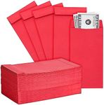 Okuna Outpost 100 Pack Red Money Envelopes for Cash, Coins, Saving, Budgeting (Small, 3.5x6.5in)