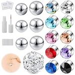 ZS 17Pcs Fake Belly Button Rings 8m