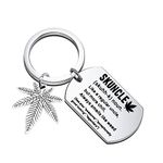 Funny Marijuana Uncle Gift 420 Weed Gift Marijuana Leaf Gift Cannabis Gift Skuncle Definition Keychain Gift Uncle Smoke Gift (CA-SkuncleK)