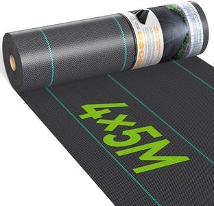 iropro Toiles de Paillage 4m x 5m,20㎡ Geotextile,de Paillage Bache Geotextile Toile Anti Mauvaises Herbes Tissu Perméable à l'eau, Résiste Rayons UV,Anti Repousse -Bâche Anti Mauvaise Herbe Noir