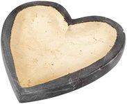 Mud Pie Gray Marble Foil Heart Tray