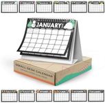 Small Desk Calendar 2025 – Compact 6x8" Small Desk Calendar 2025 Standing Flip, 2025 Desk Calendar Small for Home, Office, or Classroom, Runs from January 2025 to June 2026 (Doodle Chalk)