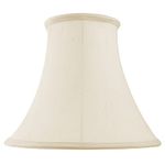 National Lighting Decorative Table Lampshade - 12-Inch Tapered Round Bell Light Shade in Cream Fabric - Compatible with 60W E27/B22 GLS Incandescent or LED (Not Included)