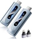 2025 Upgraded Wireless HDMI Transmitter and Receiver 328FT/100M, Plug & Play Portable 5G+2.4G Wireless HDMI Extender Kit for 4K Decode Input 1080P Output, for Audio to Monitor from Laptop/TV Box