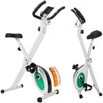SogesPower Exercise Bike Folding Indoor Cycling Bike Foldable Stationary Bike Fitness X-Bike 8-Level Magnetic Resistance 330 LB Weight Capacity with Ipad Mount Comfortable Seat Cushion&LCD