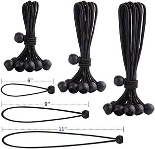 30PCS of 3 Sizes Ball Bungee Cords, 6, 9, 11 Inch Tarp Canopy Bungee Balls, Heavy Duty Tie Down Cord for Shelter, Gazebo, Camping, Tent, Cargo, Holding Wire and Hoses, Patio Umbrellas, Awning