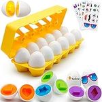 MOONTOY Matching Eggs for Toddlers,