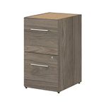 Bush Business Furniture Office 500 2 Drawer File Cabinet - Assembled, 16W, Modern Hickory