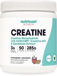 Nutricost Creatine Monohydrate Powder for Women, Micronized, Strawberry Lemonade, 50 Servings - Vegetarian, Non-GMO, Gluten Free