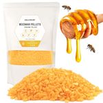 VALLYDOM Beeswax 500g Yellow Beeswax Pellets, Candle Wax, Organic Beeswax, Wax for Candles Making, Beeswax Candles,Beeswax for Skin, Soap Making Supplies, Candle Making, Candle Wax for Making Candles