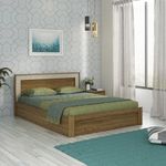 Spacewood Verve Bed |Queen Size (78 X 60) Engineered Wood Bed with Box Type Storage| 3 Year Warranty | Modern Design |Engineered Wood | Classic Oak