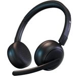 Portronics Muffs A3 On Ear Headphone with Inbuilt Flexible Boom Mic & Dual ENC Technology, Upto 50 Hours Playtime, Deep Bass, Bluetooth Version 6.0, 40mm Dynamics Driver, Type C Fast Charging(Black)