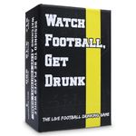 Watch Football, Get Drunk - The Live Football Drinking Game | 260 Cards with a Mini Foam Football. Perfect for Parties, Group Game Day, Tailgating. Great Gift for Sports Fans.