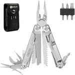 BIBURY Multitools, Upgraded Multi Tool Foldable Pliers, Stainless Steel Multitools with Nylon Pouch, Ideal for Camping, Outdoor, Repairing, Hiking - Gift for Dad Men