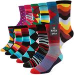 ZEKE Funny Dress Socks for Men - Funky Mens Crazy Socks - Cool Colorful Patterned Fun Socks for Men (Variation B, 12-16)