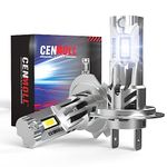 CENMOLL H7 Led Headlight Bulb, 400% Brighter 80W 16000LM 6000K Cool White No Adapter Required 1:1 Design Direct Installation Led H7 Headlight Bulb Canbus Error Free Halogen Replacement Kit, Pack of 2